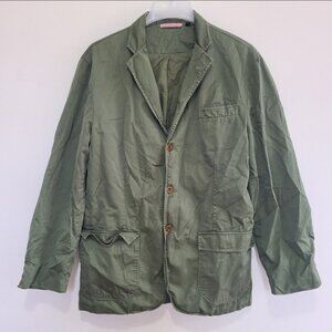 Apolis Global Citizen Blazer Jacket Mens Green size L Cotton